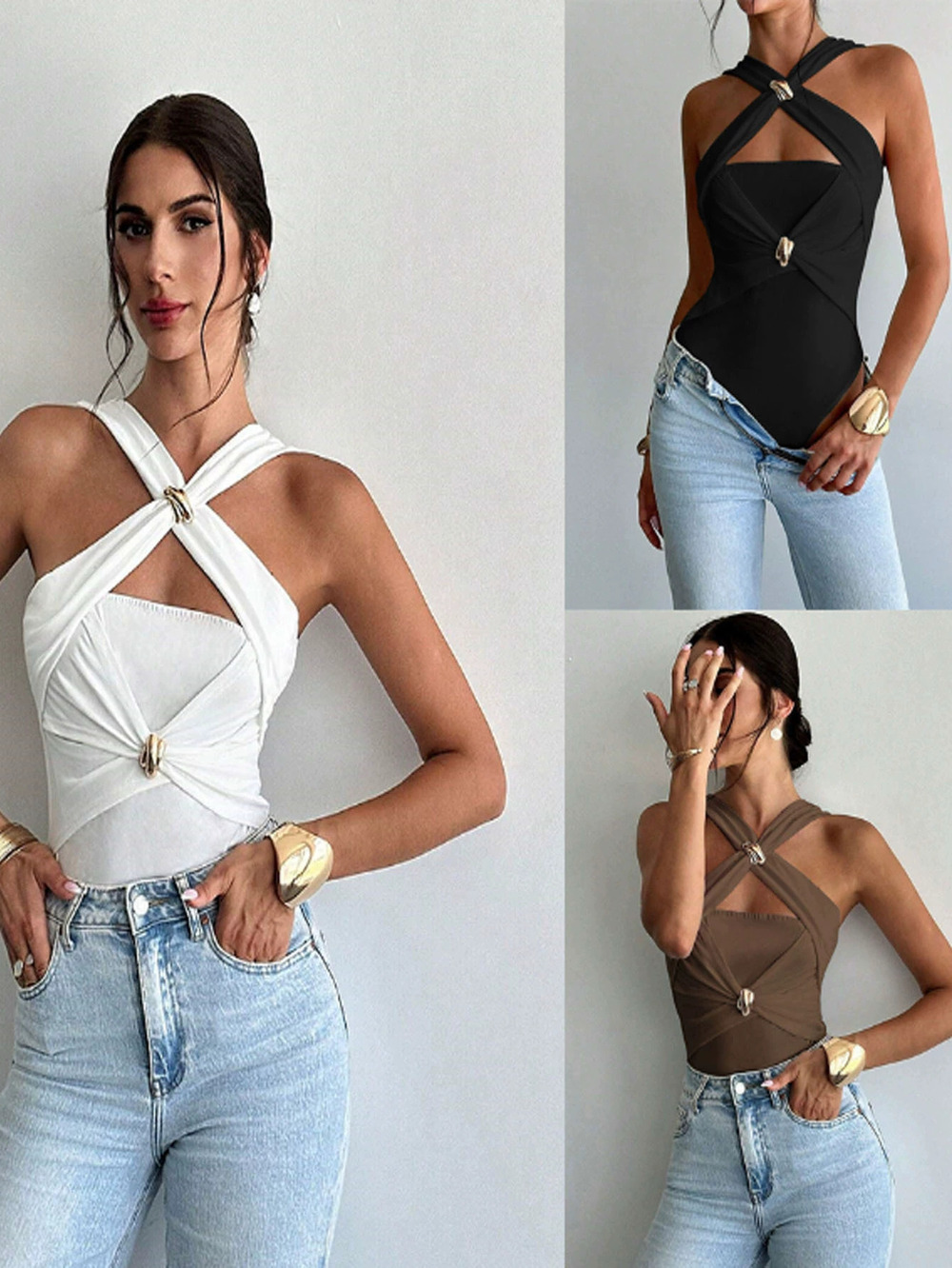 ZARA Korean Elegant Waist Slimming Tapered Short Jumpsuit Spring Summer